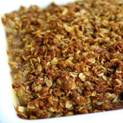 Crumble in a baking dish.