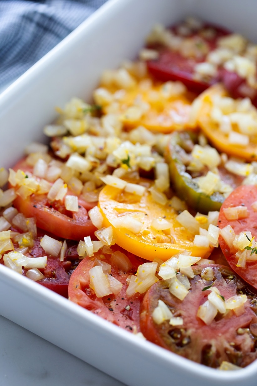 Discover the perfect way to enjoy ripe summer tomatoes with this flavorful tomato gratin. A delicious side dish that pairs well with any meal. tomato au gratin