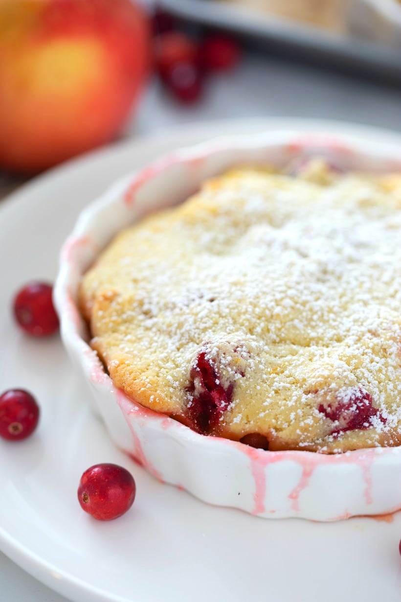 Sweet apples and tart cranberries make a layer of undeniably juicy and festive looking fruit. However, it’s the buttery topping that puts it all over the top! cranberry apple cobbler recipe