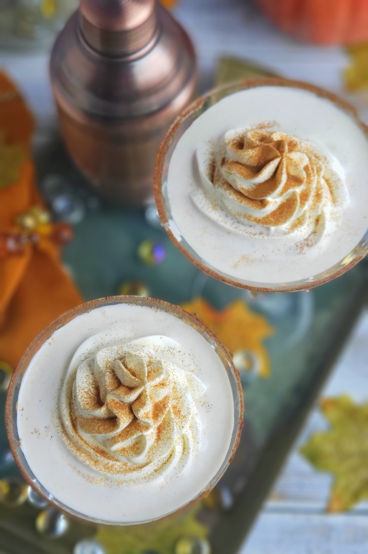This pumpkin pie martini brings in all the fall flavors, with the perfect mix of spice, sweetness, and a little kick. Be prepared to make everyone a second round. martini with pumpkin pie spice