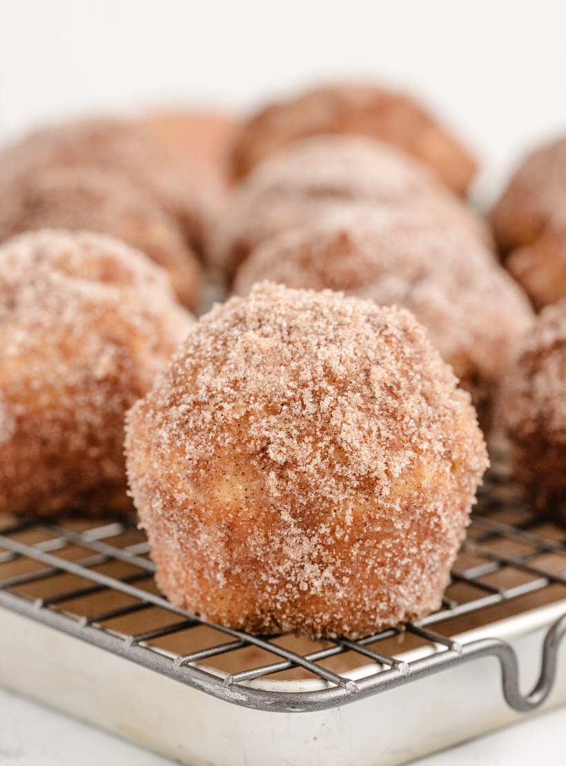 With sweet potatoes and cozy spices, these cakey muffins are perfect for Thanksgiving. Sweet Potato Doughnut Muffins