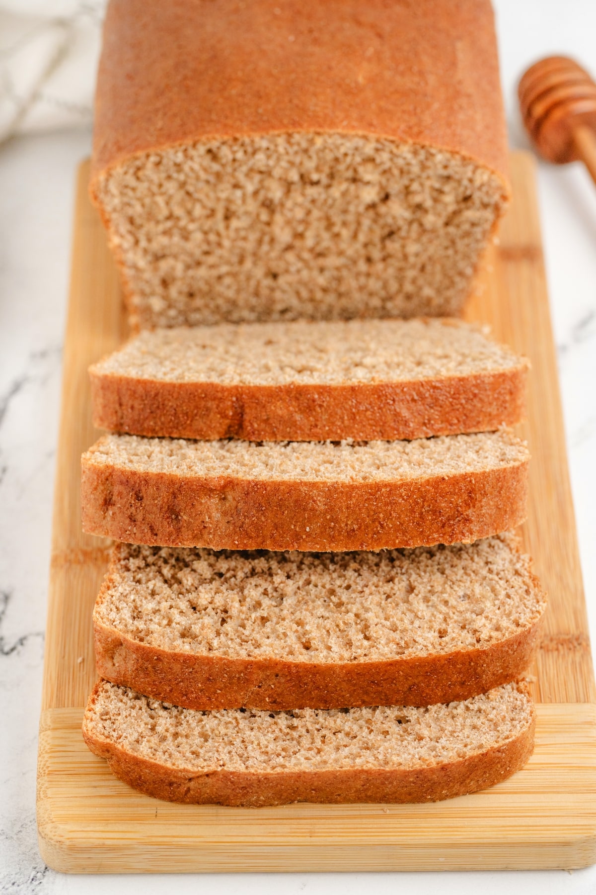 This honey whole wheat sandwich bread has been made countless times, and it never disappoints. It’s the go-to for sandwiches and toast, and it's so simple to whip up. honey whole wheat sandwich bread