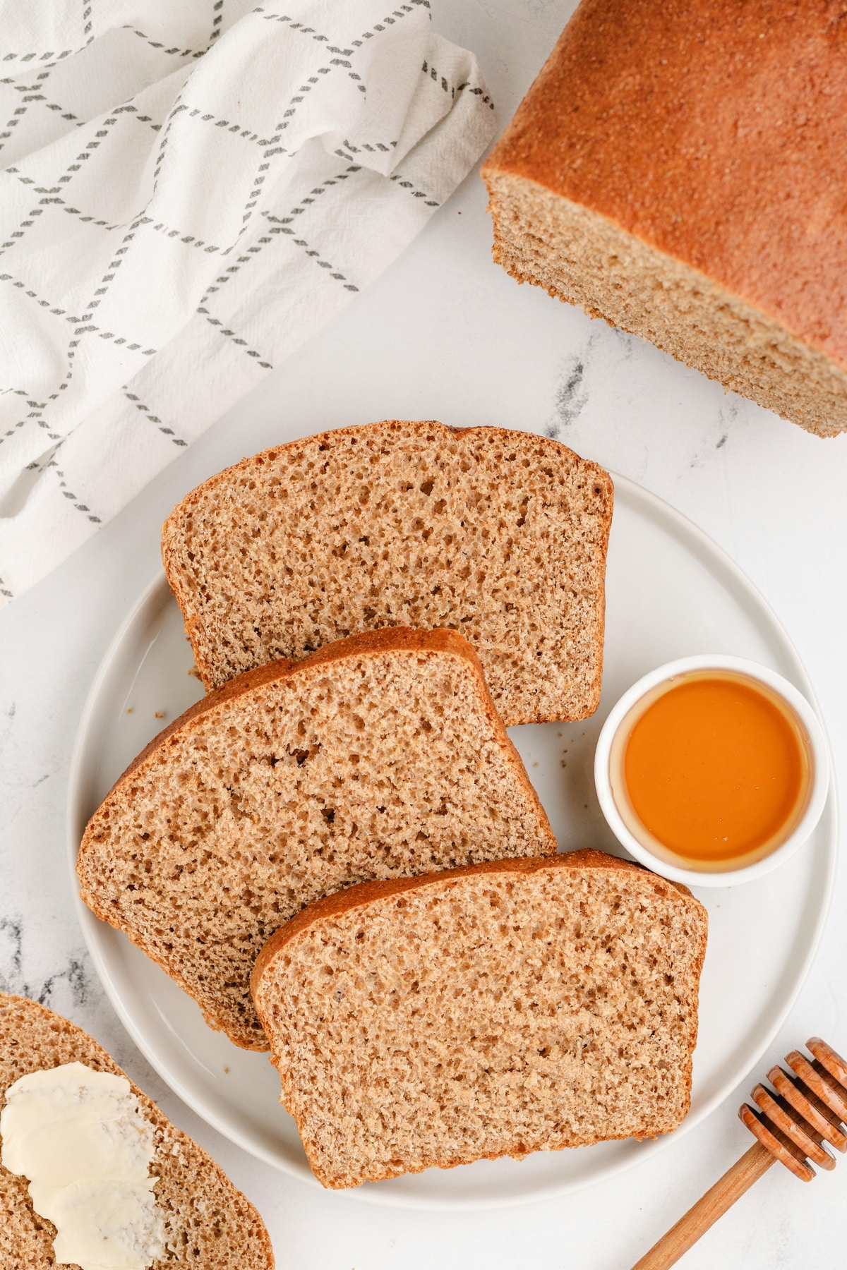 This honey whole wheat sandwich bread has been made countless times, and it never disappoints. It’s the go-to for sandwiches and toast, and it's so simple to whip up. sliced whole wheat bread