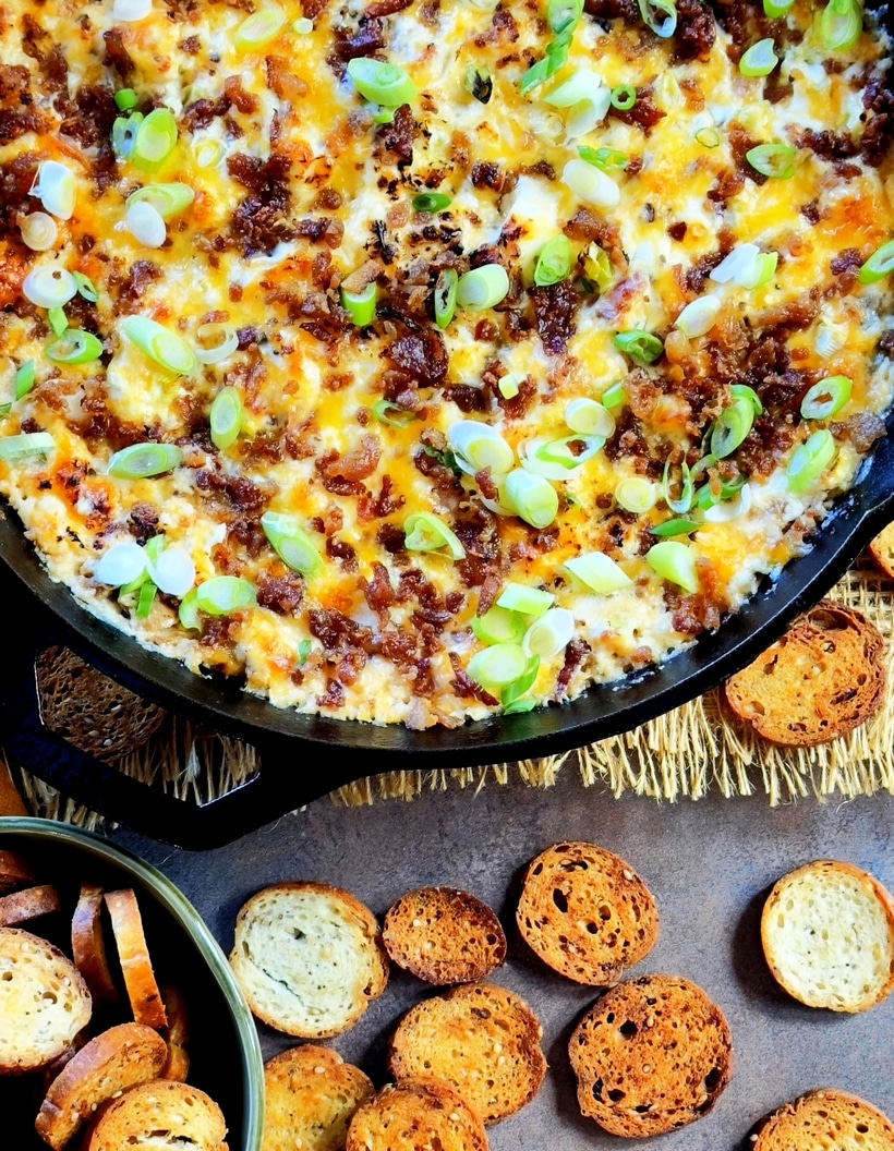 This hearty dip checks all the boxes that make a warm and creamy dip a classic - big flavor, gooey cheese and in this case, smoky bacon. bacon dip recipe