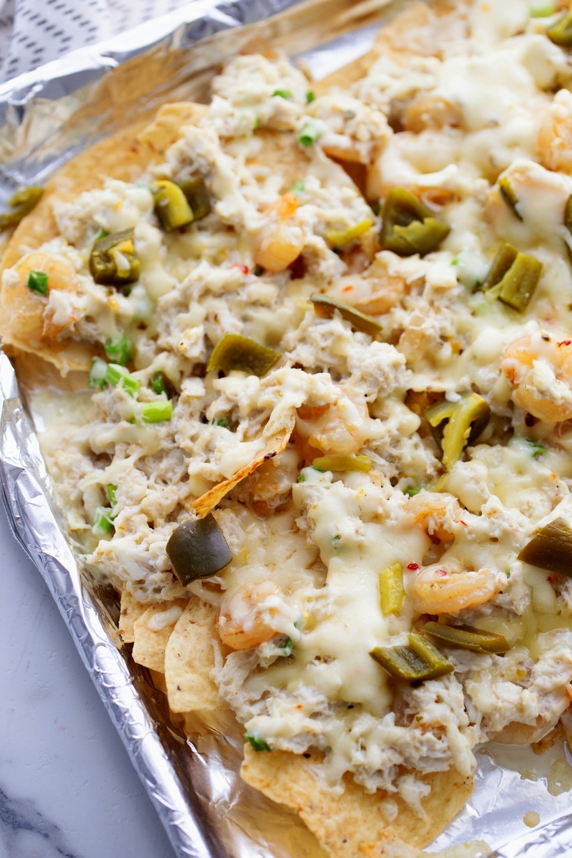 shrimp and crab nachos