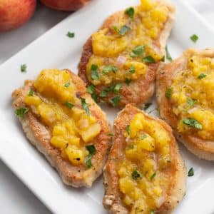 peach chutney pork chops recipe
