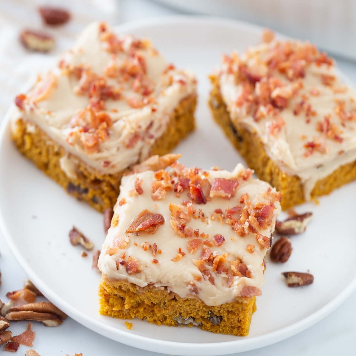 pumpkin caramel bars with bacon
