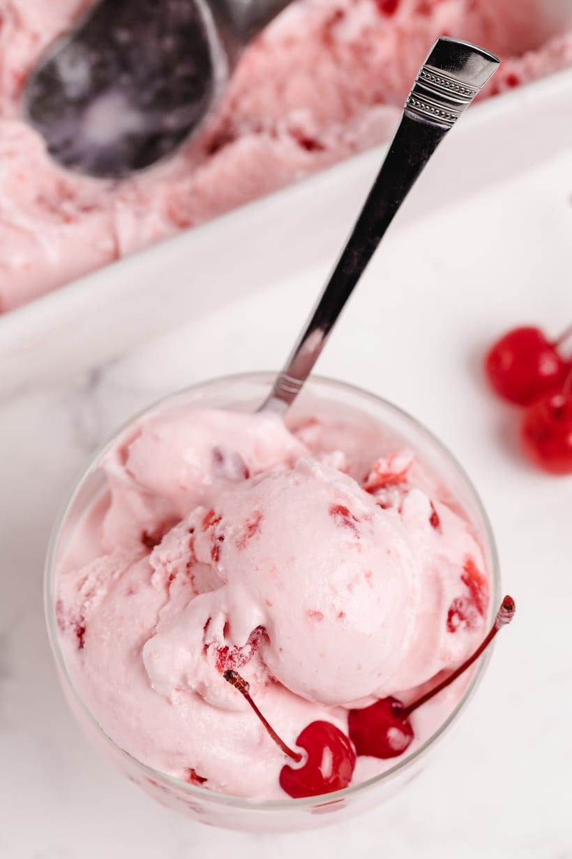 pink ice cream