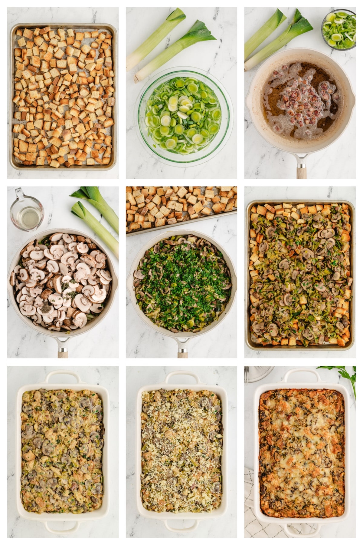 Mushroom and leek bread pudding is a favorite holiday side dish. It’s savory, satisfying, and just perfect alongside a big feast. how to make it