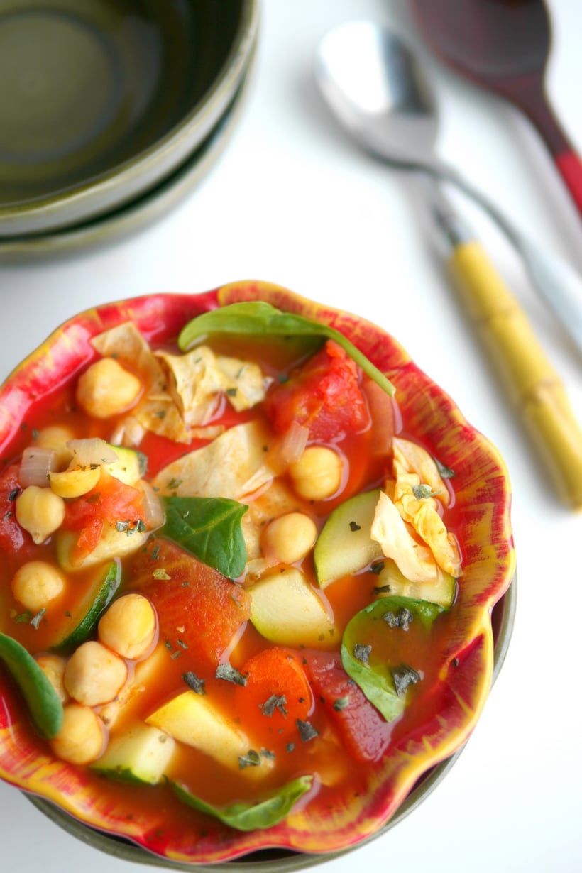 This Skinny Italian Vegetable Soup is perfect when you’re in the mood for something light and healthy. At just 130 calories per cup, it’s a guilt-free feast whenever you want. skinny Italian vegetable soup