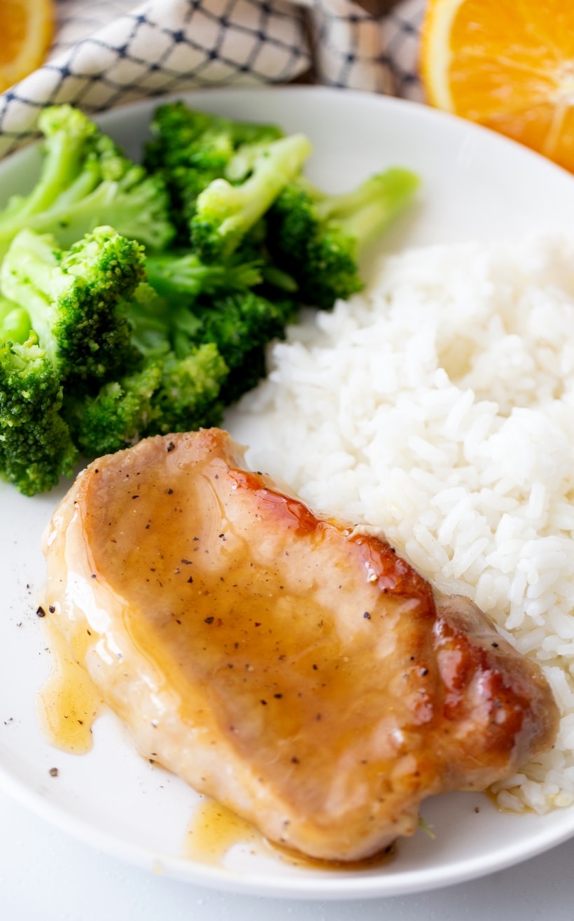 orange glazed pork chops