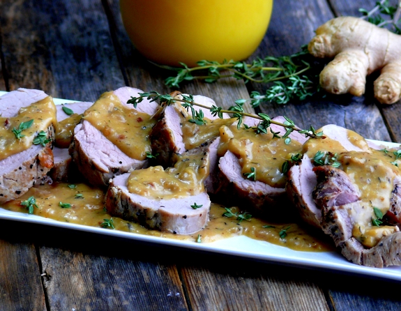 Pork Tenderloin with Creamy Orange Ginger Gravy