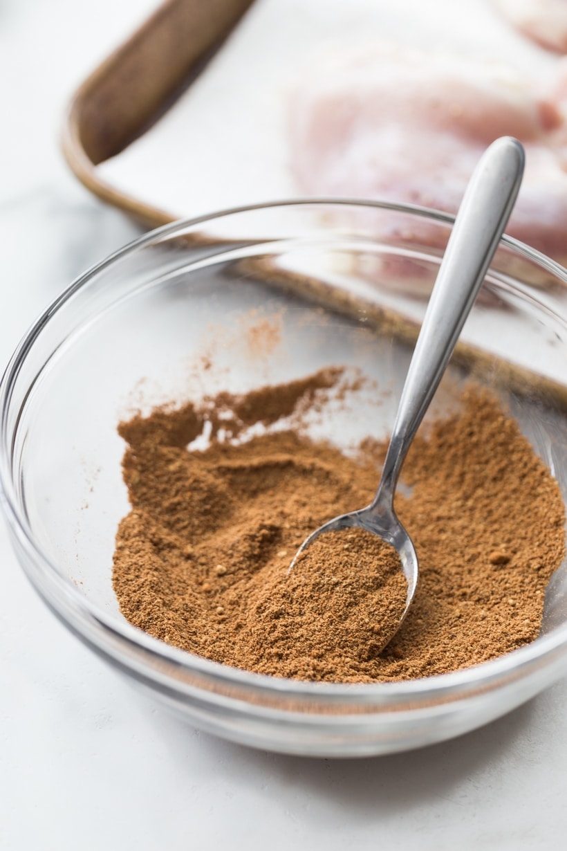 Air Fryer Caribbean Spiced Chicken spices in a bowl Air Fryer Caribbean Spiced Chicken
