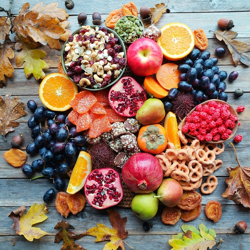 One of my favorite entertaining "hacks" is putting together a big board of seasonal goodies in lieu of preparing appetizers. This Fall Harvest Appetizer Board is a guaranteed crowd-pleaser! #noblepig #appetizer #charcuterieboard