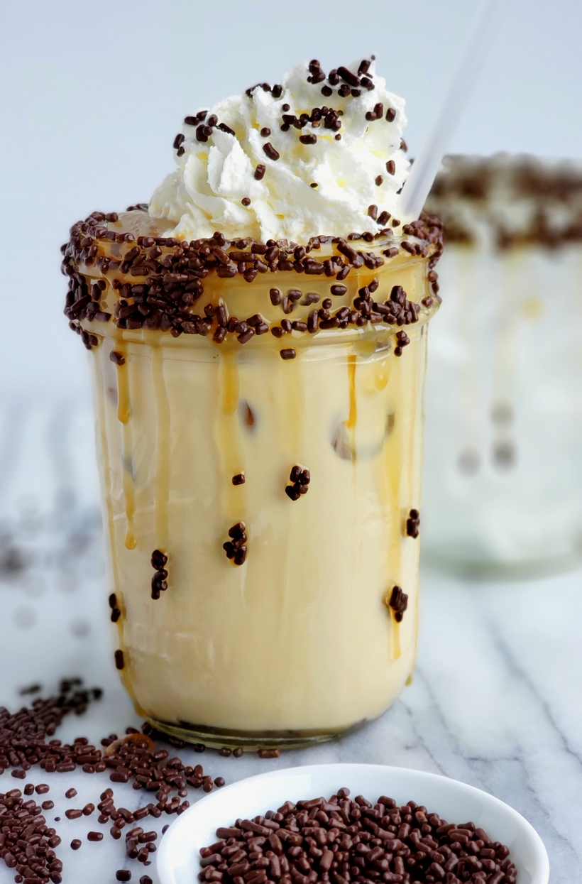 Save yourself a ton of money by preparing this Copycat Starbucks Iced Caramel Macchiato at home. It's so easy to put together with just a few basic ingredients. Caramel Macchiato