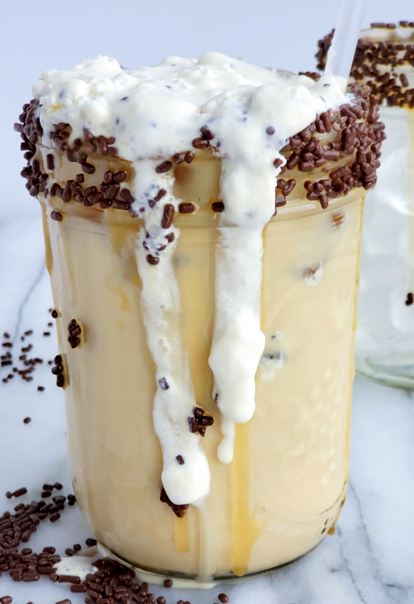 Save yourself a ton of money by preparing this Copycat Starbucks Iced Caramel Macchiato at home. It's so easy to put together with just a few basic ingredients. Macchiato