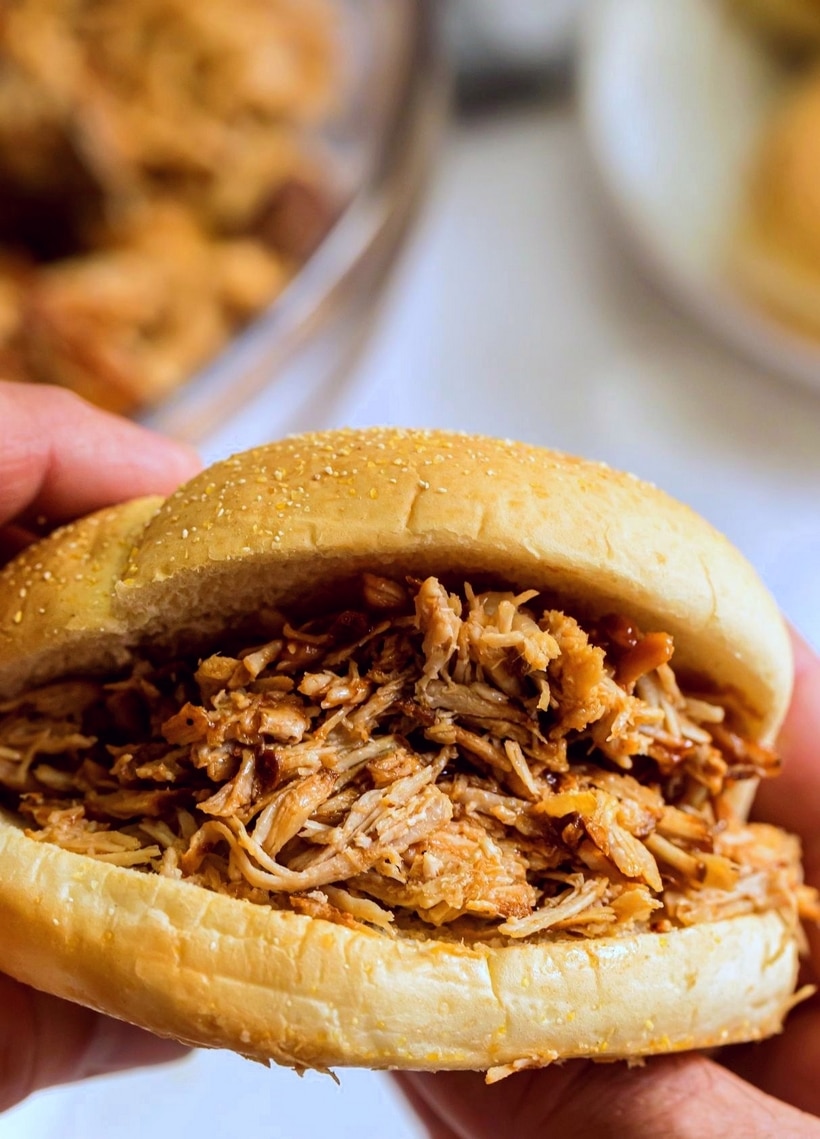 Instant Pot Pulled Pork with barbecue sauce is made to be piled high on your favorite bun. This flavor-packed pulled pork is fall-apart tender and will be ready in no-time for dinner tonight. pulled pork instant pot or slow cooker