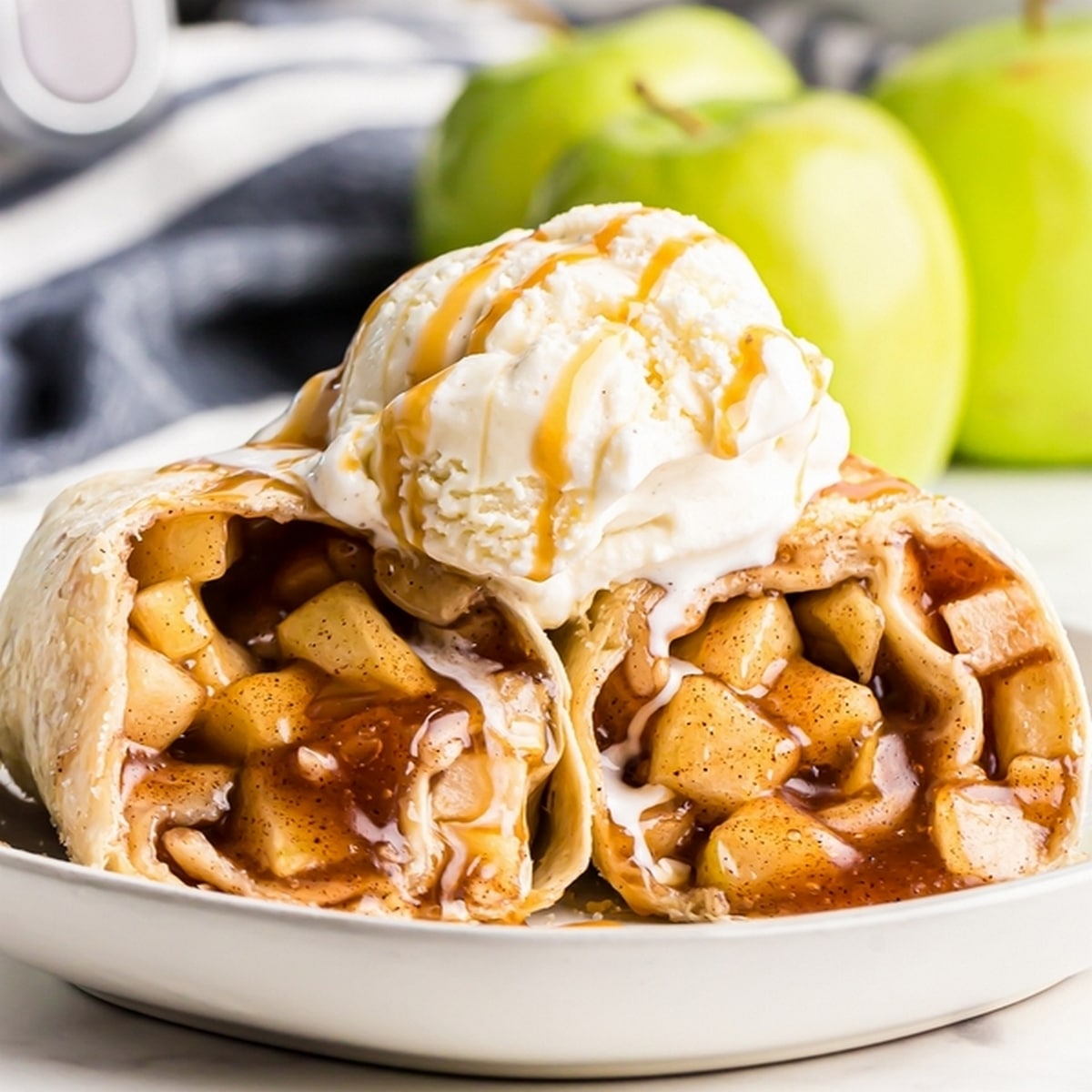 air fryer apple pie chimichangas