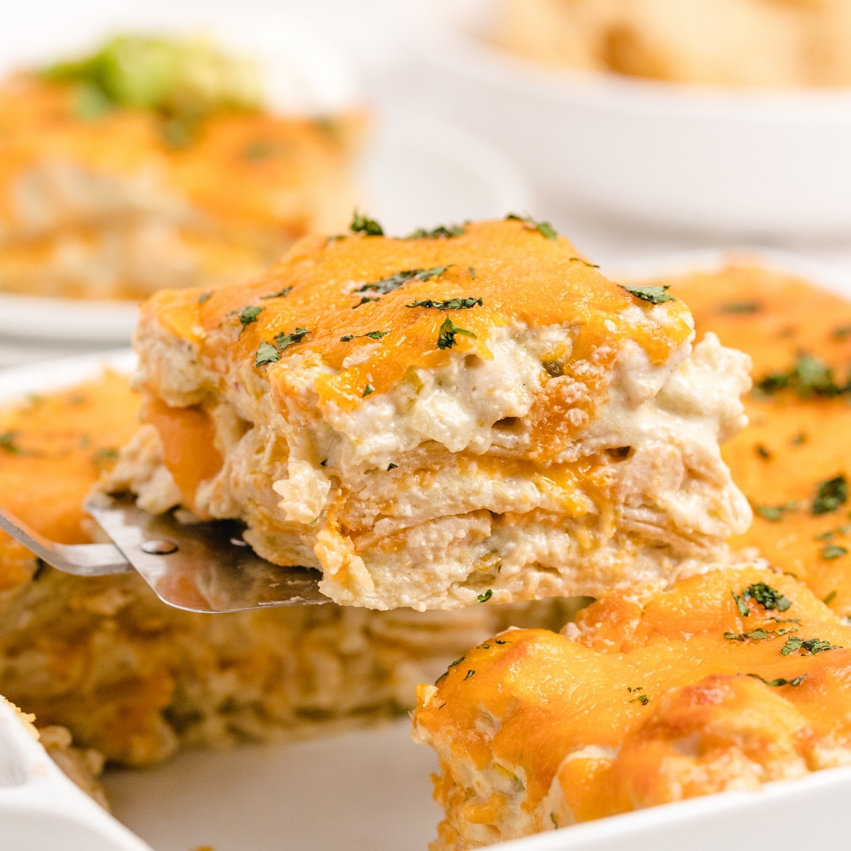 green chile chicken enchilada casserole