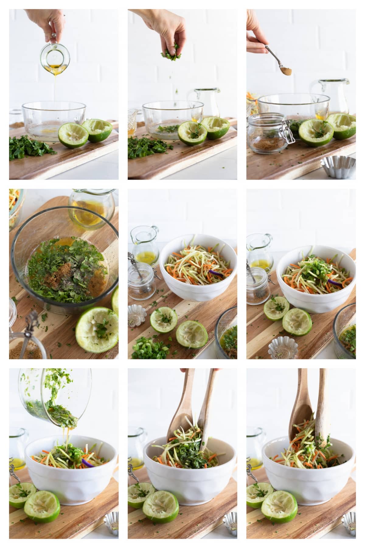 step by step making of the slaw
