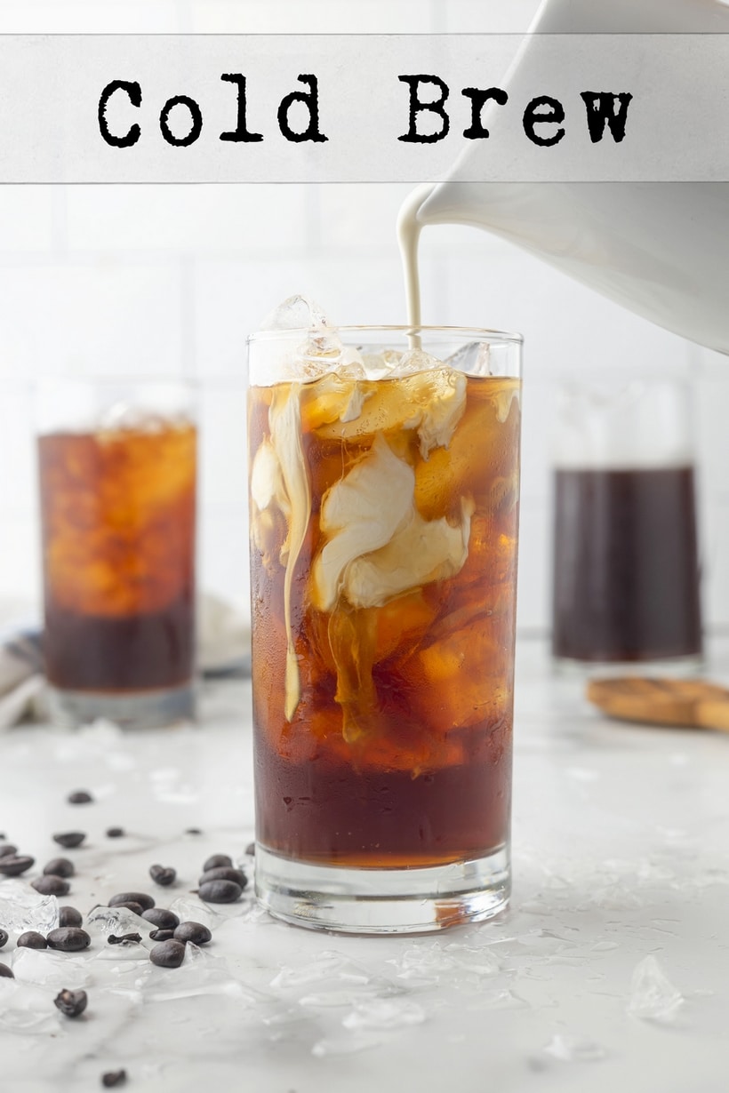making cold brew with cream