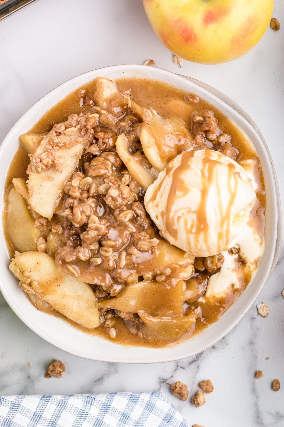 Bring all the caramel apple vibes into your kitchen with this Butterscotch Apple Crisp. Baked until perfectly chewy, it's even better with a scoop of your favorite ice cream on top. butterscotch apple crisp