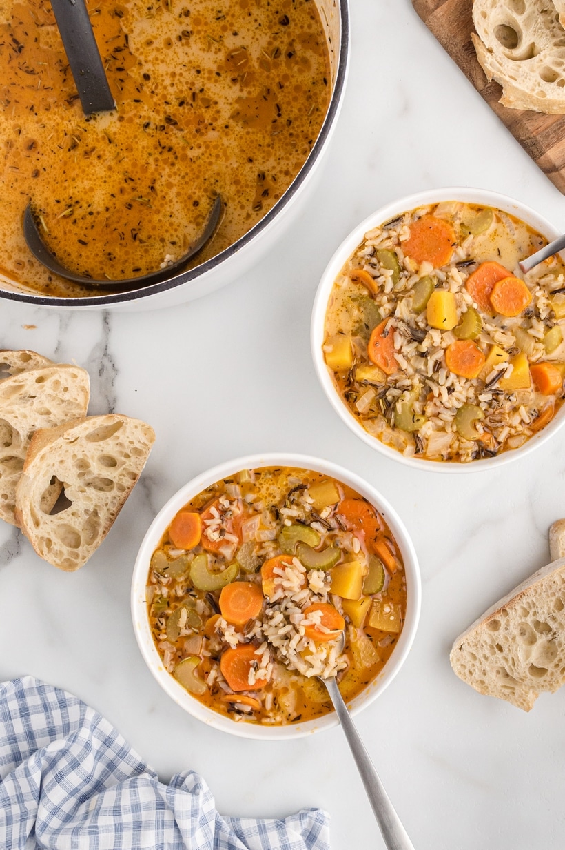 If you're craving a pure comfort meal, this Wild Rice Soup with its robust flavor and unique texture is not only visually appealing, but is the sort of thrifty luxury we should all master in the kitchen. wild rice soup for dinner