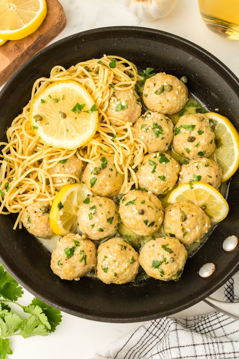 Chicken Piccata Meatballs are a tasty twist on the classic recipe made with chicken cutlets. This simple and easy meal is guaranteed to shake up your weekly dinner repertoire in a very good way. chicken piccata meatballs