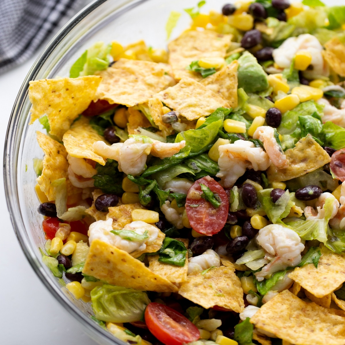 Shrimp and Avocado Taco Salad