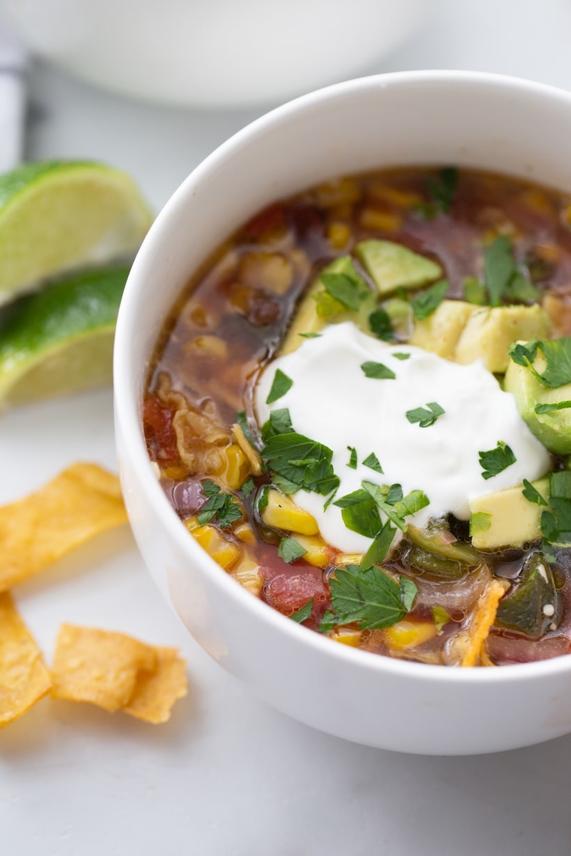 vegetarian tortilla soup