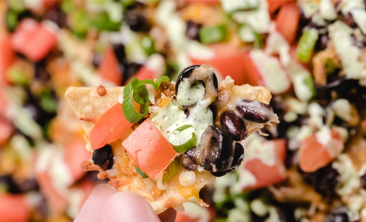 sheet pan chicken nachos