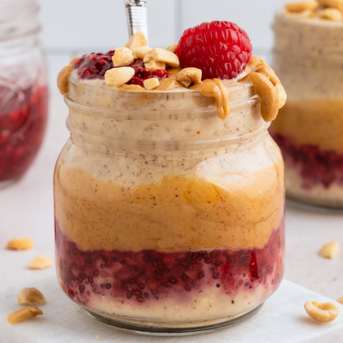 Peanut Butter and Jelly Overnight Oats