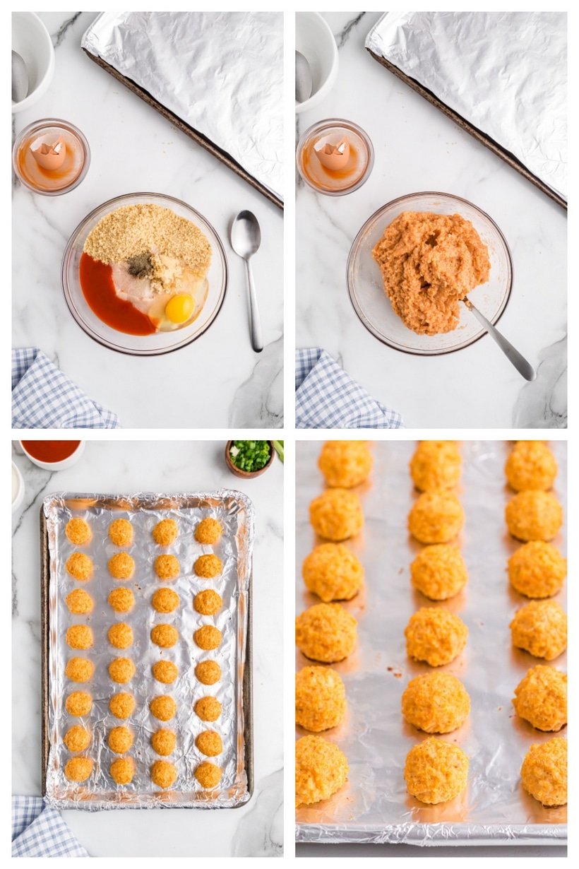 These buffalo chicken meatballs have that buttery, spicy kick I love. Made with ground chicken and a few pantry staples, they bake up in the oven while you get everything else ready. how to make it