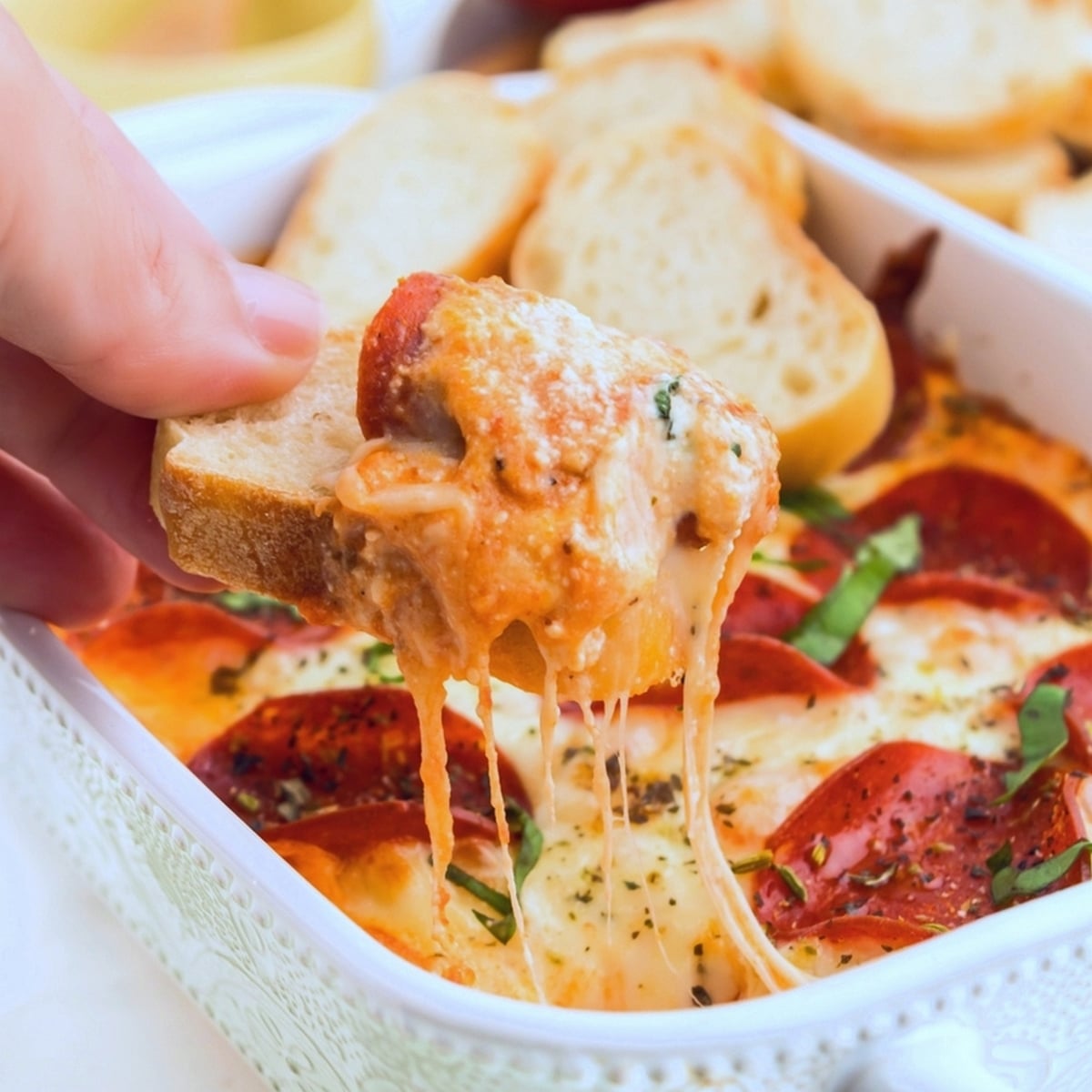 gooey pizza dip