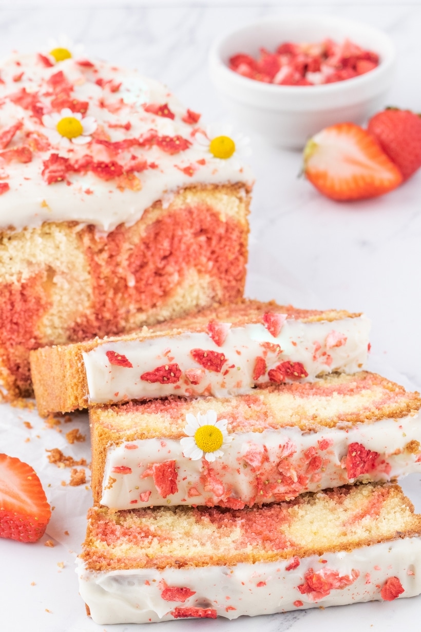 marble cake starwberry