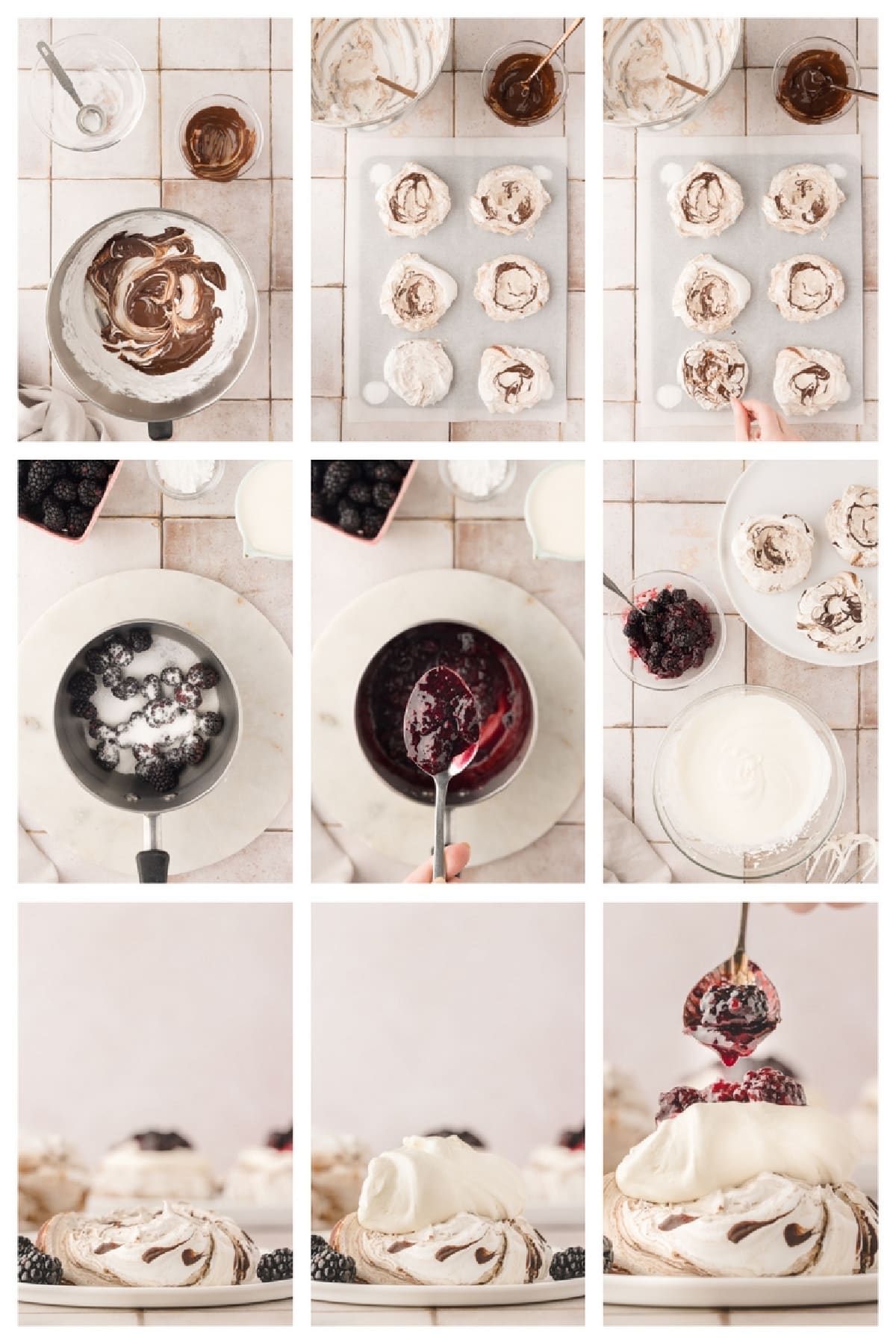 chocolate-blackberry-pavlovas-step-by-step