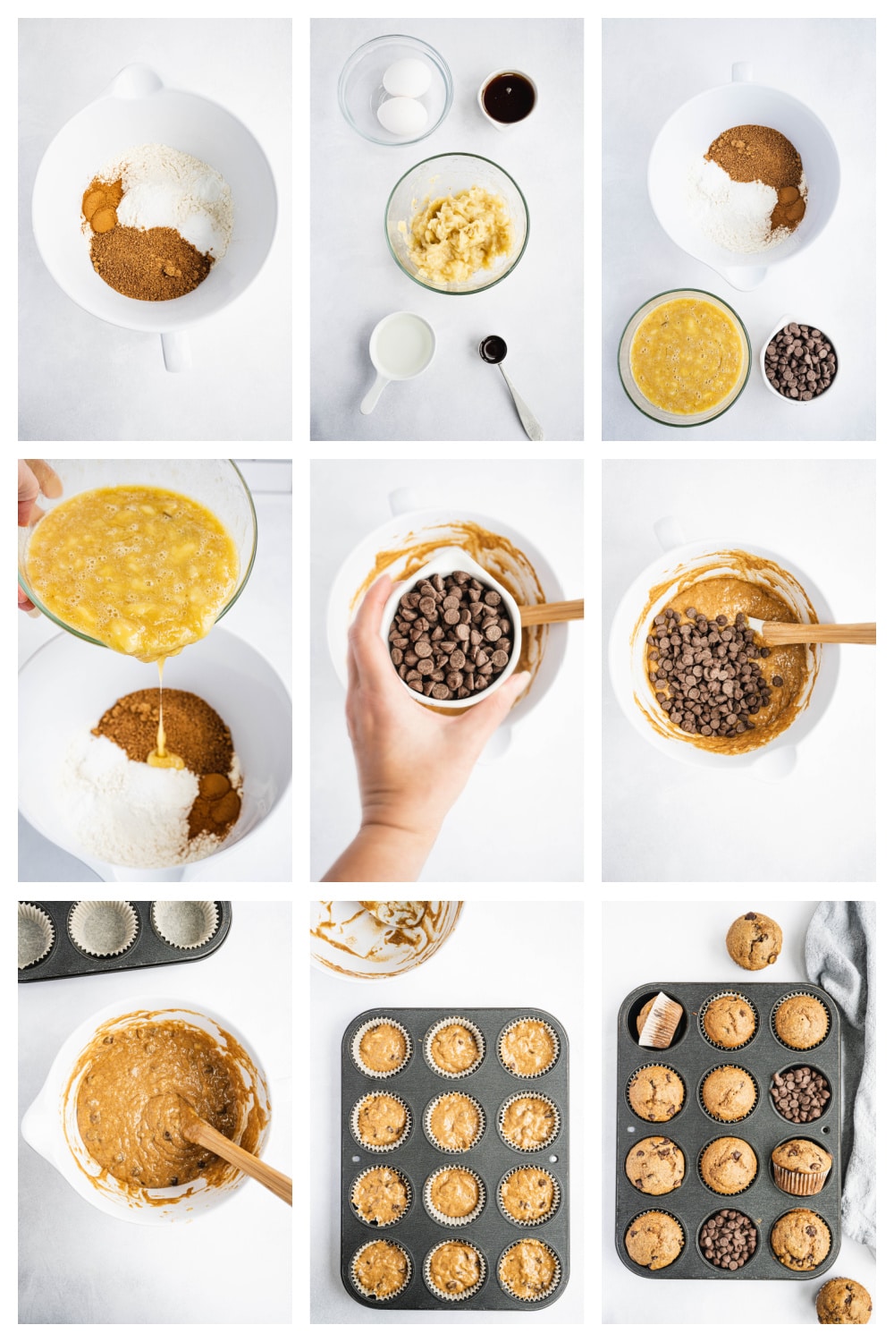 how to make muffins step by step