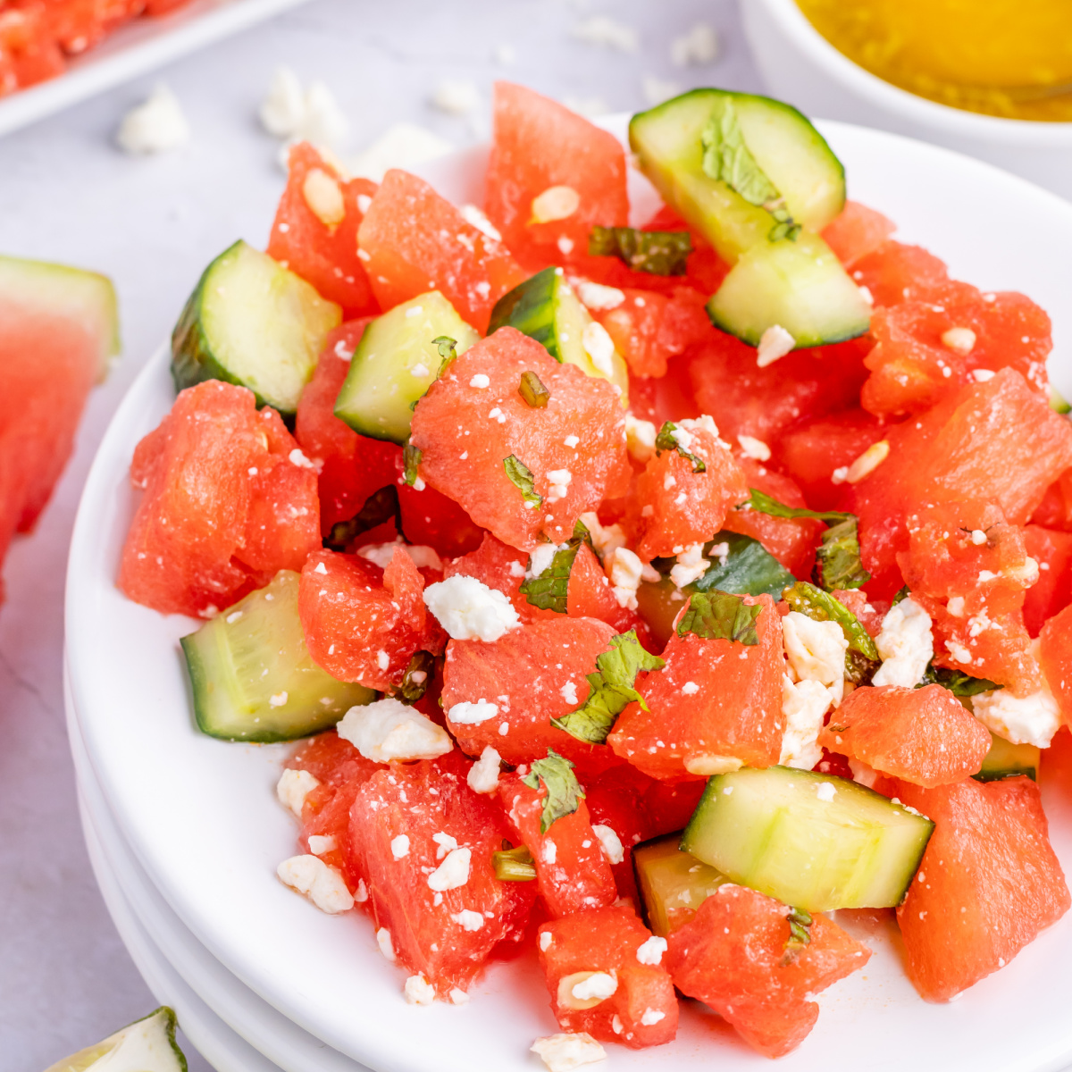 Watermelon Feta Mint Salad (The Best Refreshing Recipe)
