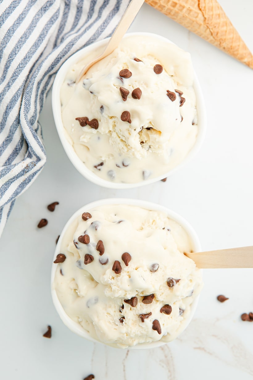 ice cream with cookie dough