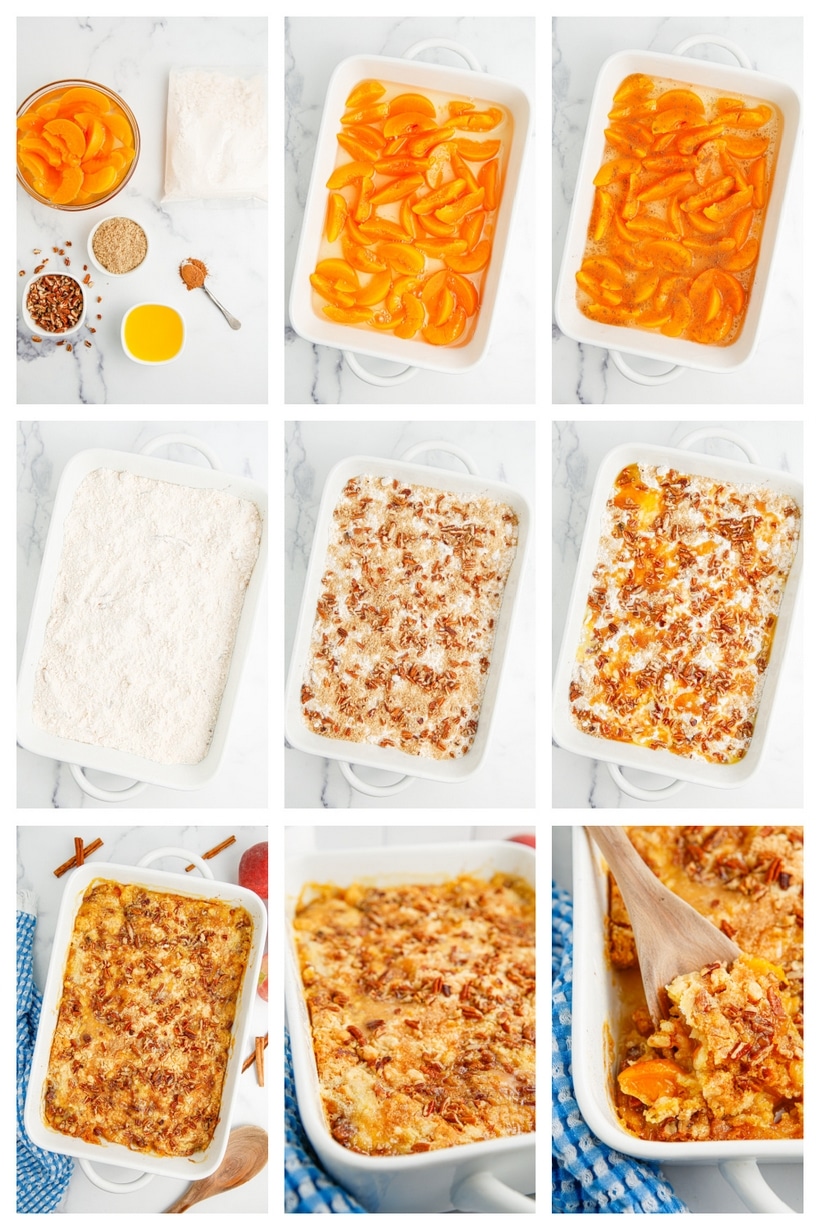 recipe for peach dump cake