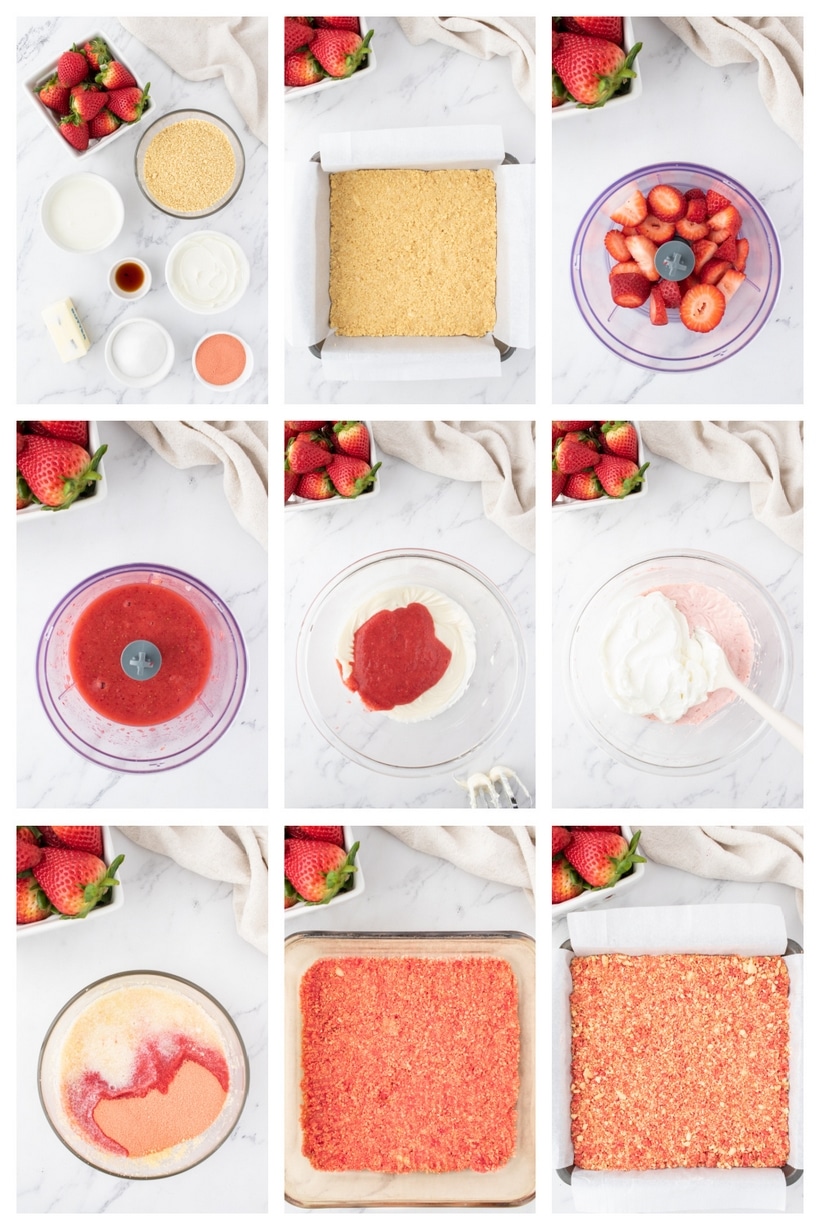 strawberry crunch cheesecake