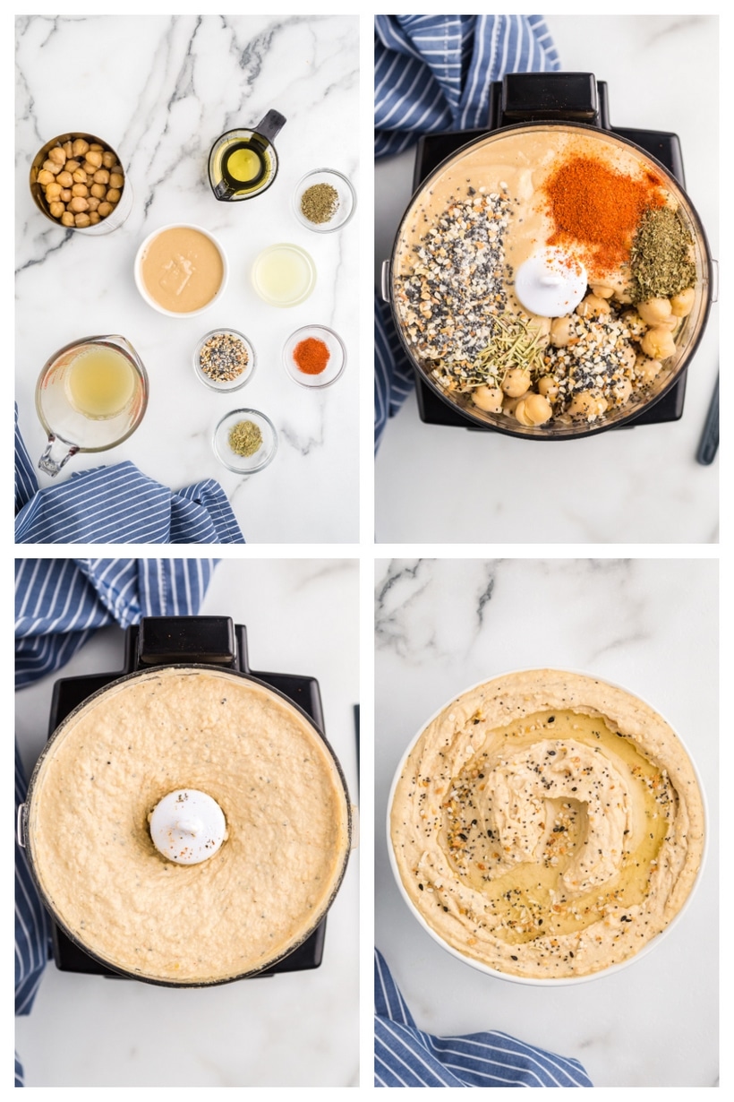 Ditch the pre-packaged options and make this simple, crowd-pleasing, homemade hummus recipe. Creating hummus from scratch is a breeze and I promise the flavor is far superior to the store-bought deli selections. Pair it with your preferred crackers or assemble it as part of a fresh vegetable platter. homemade hummus ingredients