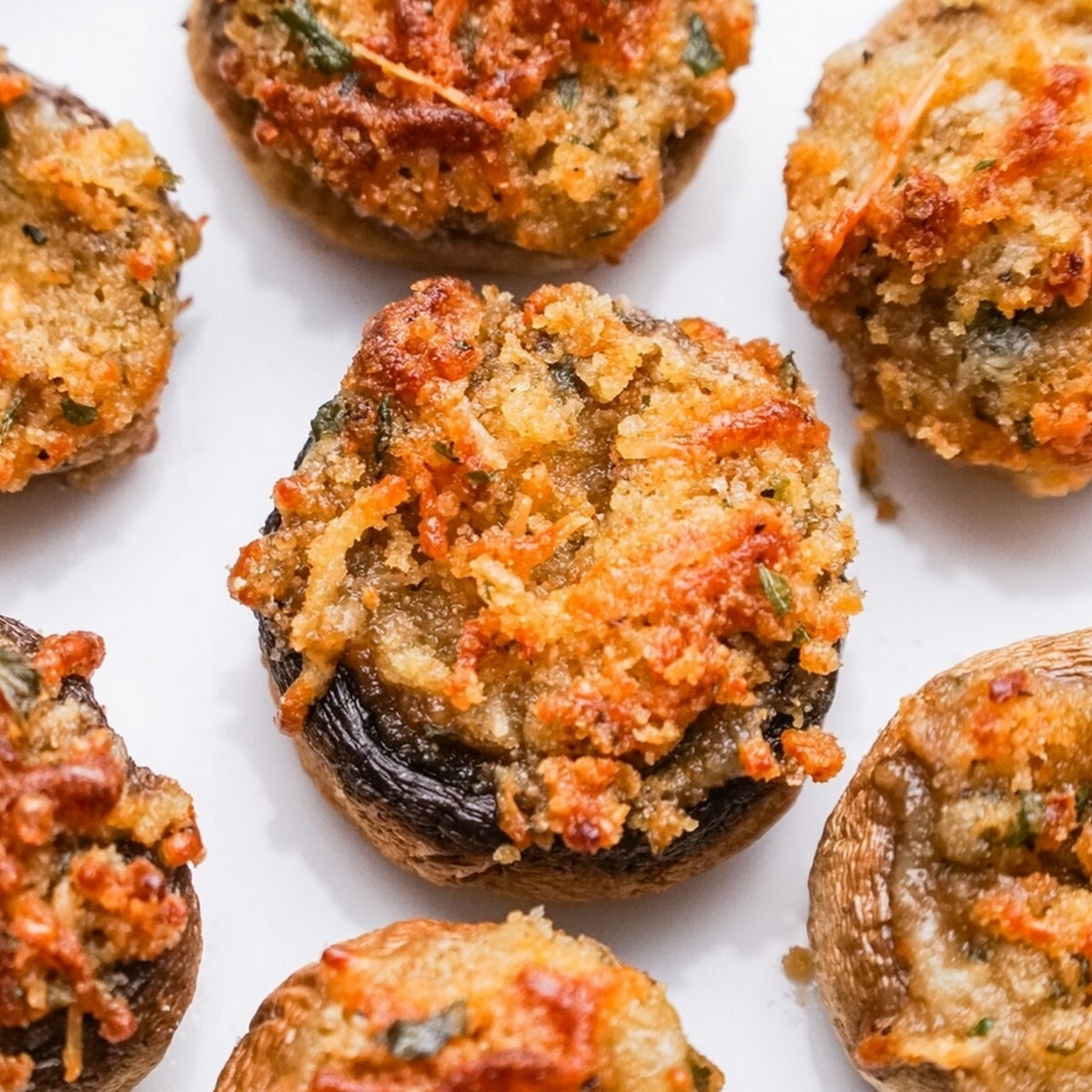 Ready to eat Italian stuffed mushrooms. Italian stuffed Mushrooms are the perfect party bite.