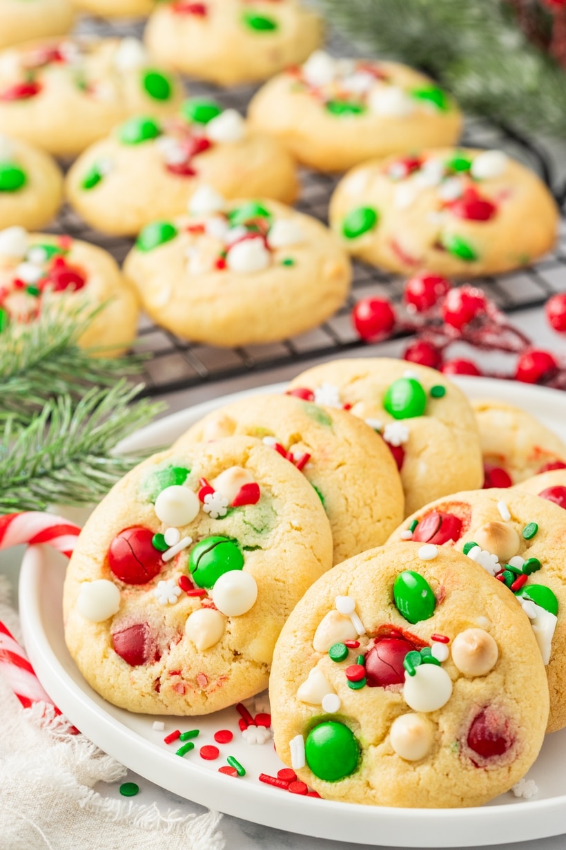 red and green cookies for christmas