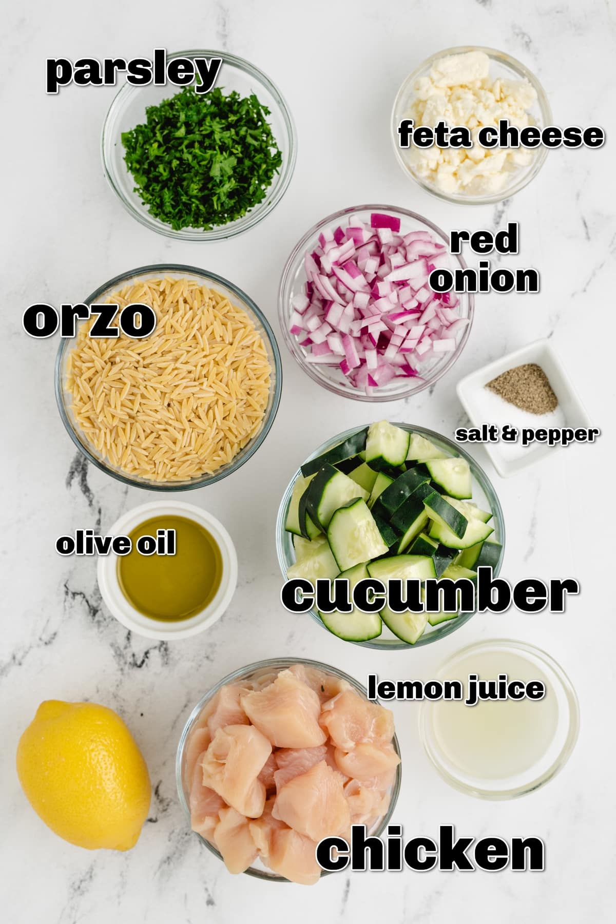 Try this flavorful Mediterranean chicken with orzo recipe. It's easy to make and perfect for lunchtime leftovers. ingredients