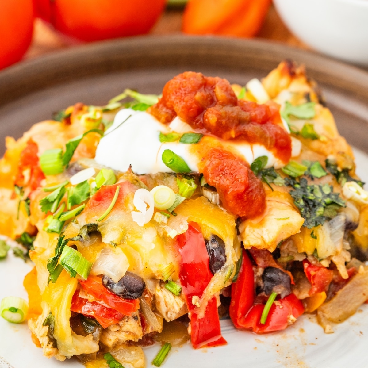 chicken fajita casserole