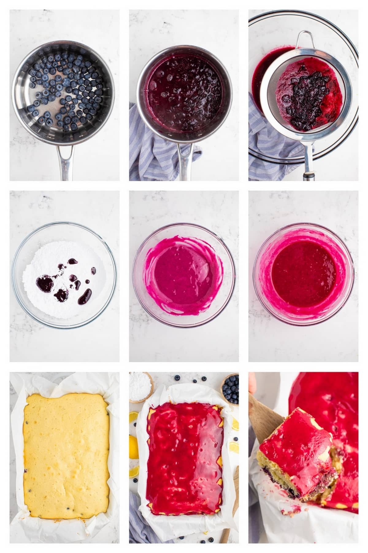 Treat yourself to a slice of heaven with my homemade blueberry lemon cake. It's the perfect balance of sweetness and citrus. making glaze for cake