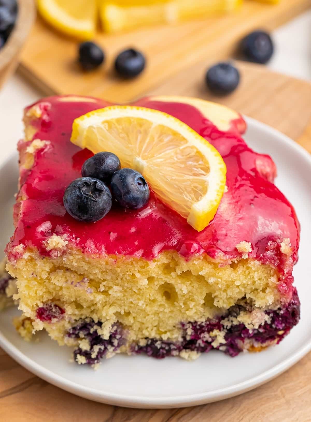 Treat yourself to a slice of heaven with my homemade blueberry lemon cake. It's the perfect balance of sweetness and citrus. blueberry lemon cake
