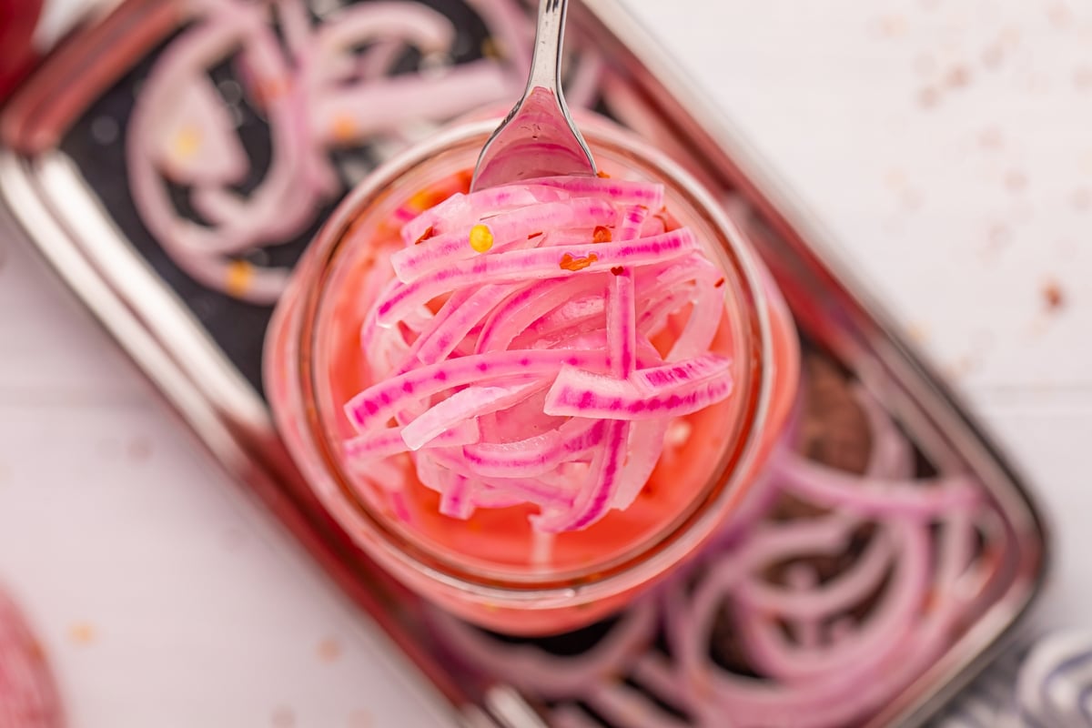 Spice up your meals with homemade pickled red onions. Learn how to make this quick and easy condiment that adds a burst of flavor. pickled red onion recipe