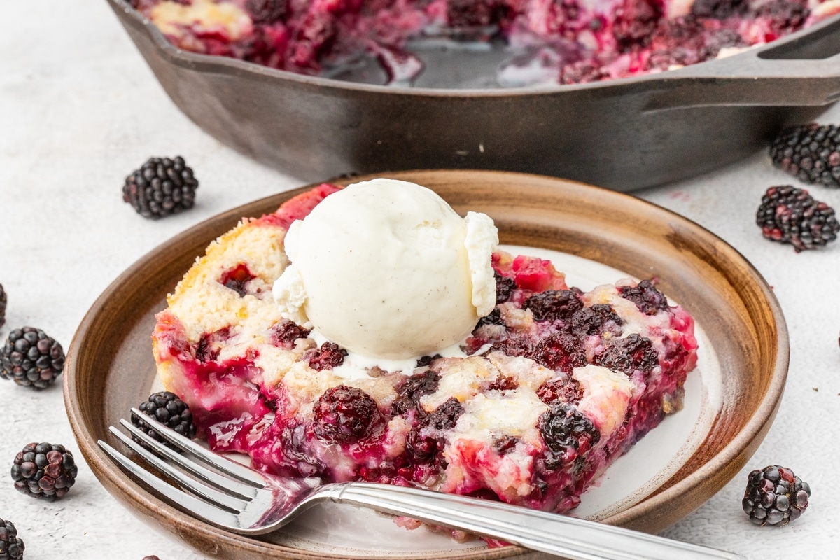 Enjoy the mouthwatering goodness of homemade blackberry cobbler. This recipe is a must-try for any dessert lover this summer! cobbler blackberry
